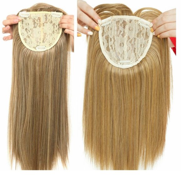 Clip In Synthetic Hair Topper With Bangs main image 11